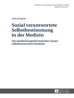 cover image of Sozial verantwortete Selbstbestimmung in der Medizin